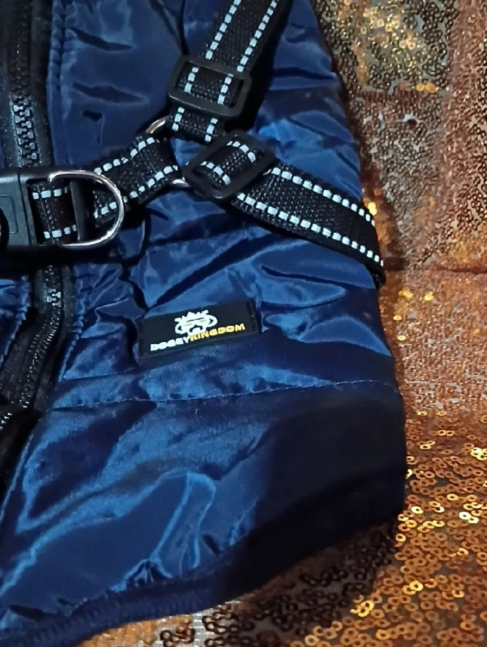 Navy Reflective Dog Harness Vest